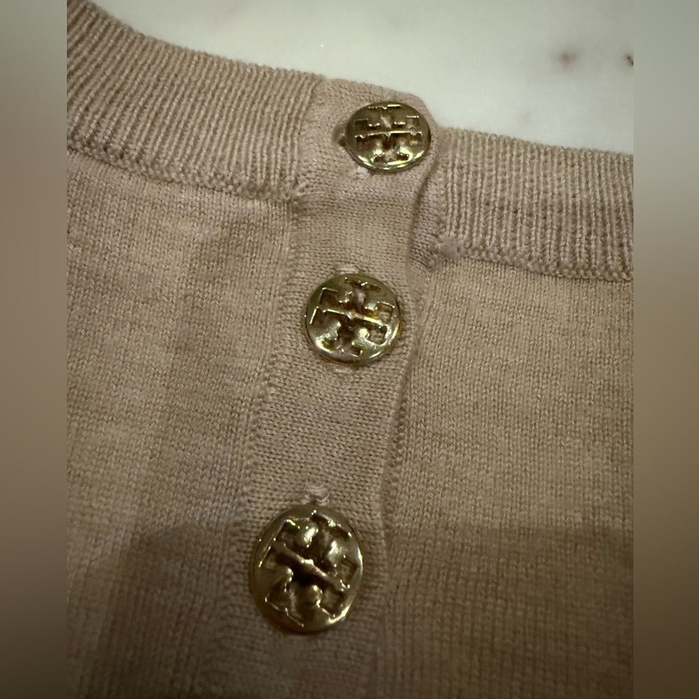 Tory Burch Iberia Merino Wool Long Sleeve Pullover Lightweight Sweater - Picture 4 of 5